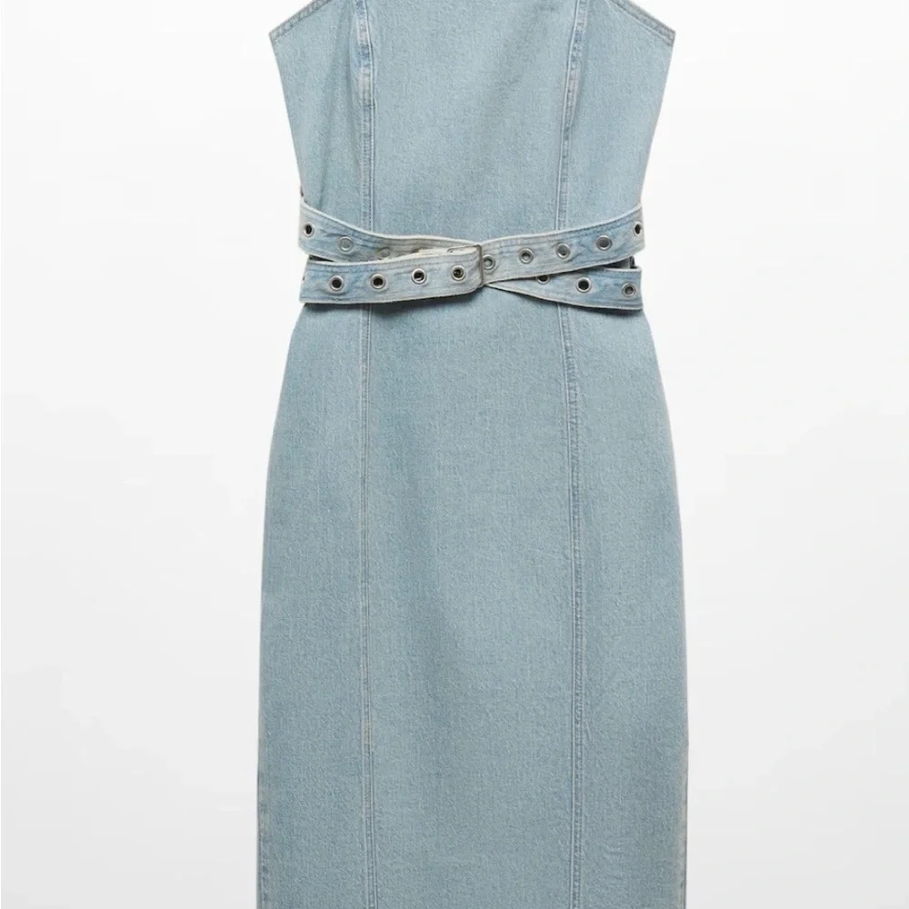 Mango Blue Denim Midi Dress - Picture 7 of 11